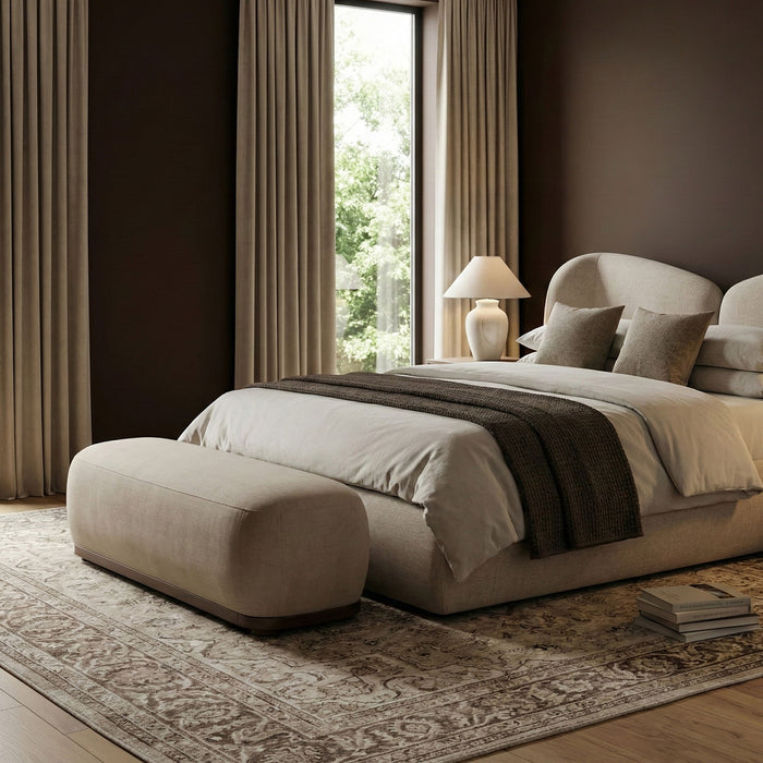 Calum - Bench - Dark Brown Frame - Simple Home Plus