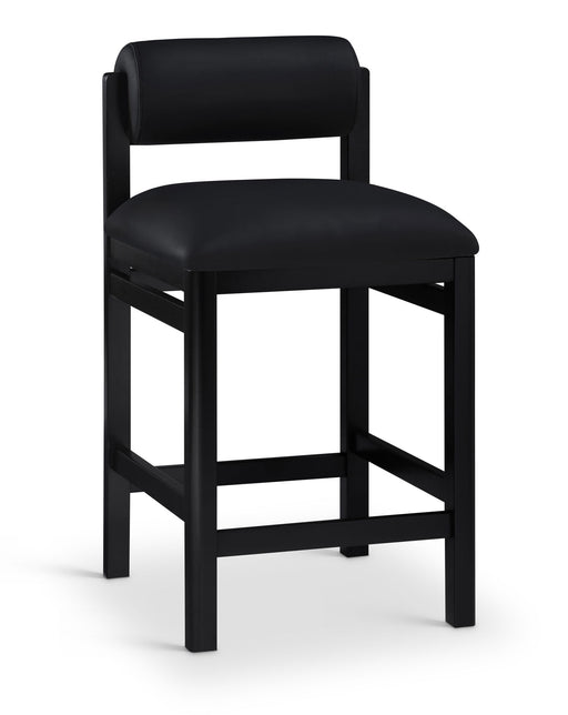 Roundhill - Faux Leather Counter Stool - Black Frame - Simple Home Plus