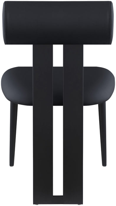 Dario - Faux Leather Dining Chair With Black Frame (Set of 2)