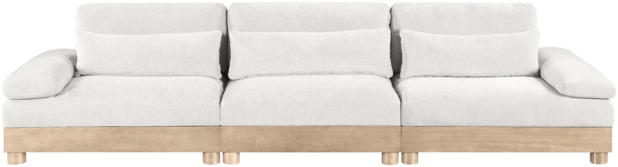 Turin - Chenille Fabric Upholstered Modular Sectional - White - Simple Home Plus