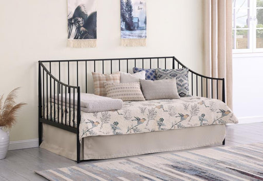 Newbury - Metal Twin Daybed Bed Frame - Matte Black - Simple Home Plus
