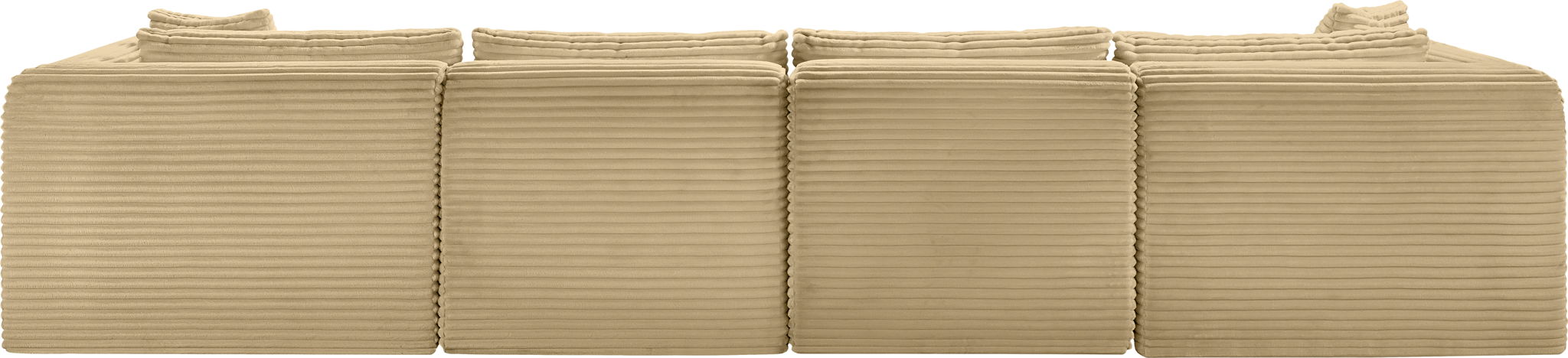 Shaggy - 5 Piece Modular Sectional With Ottoman - Simple Home Plus