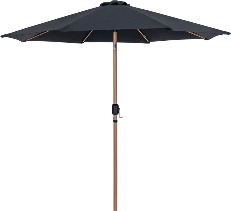 Fiji - Aluminum Patio Umbrella With Round White And Teak Base - Simple Home Plus