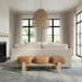 Woodcrest - Vegan Leather Upholstered Bench - Painted Natural Base - Simple Home Plus
