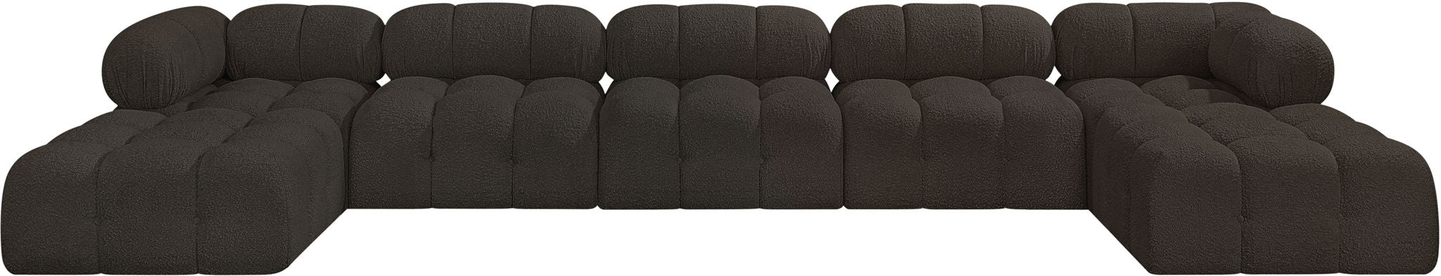 Ames - 7 Piece Fabric Modular U-Shaped Sectional - Simple Home Plus