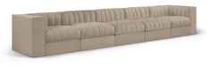 Rummi - Velvet Performance Fabric Upholstered 5 Piece Modular Sofa - Simple Home Plus