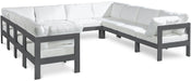 Nizuc - Outdoor Patio 10 Piece Modular Sectional With Gray Frame - Simple Home Plus