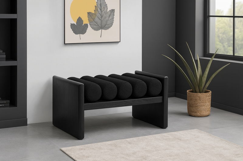 Waverly - Bench With Black Frame