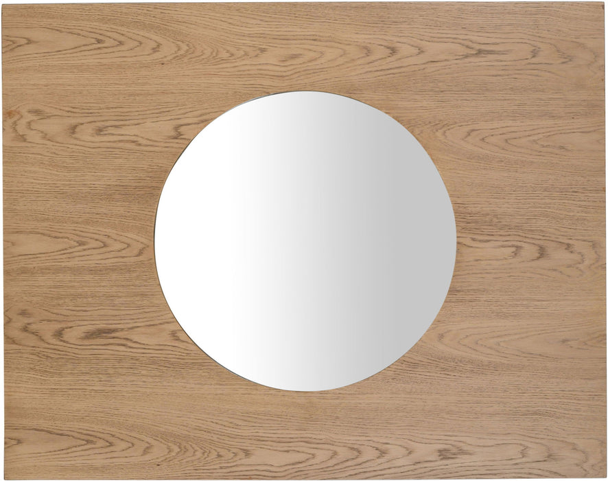 Optic - Oak Wood Frame Mirror - Simple Home Plus