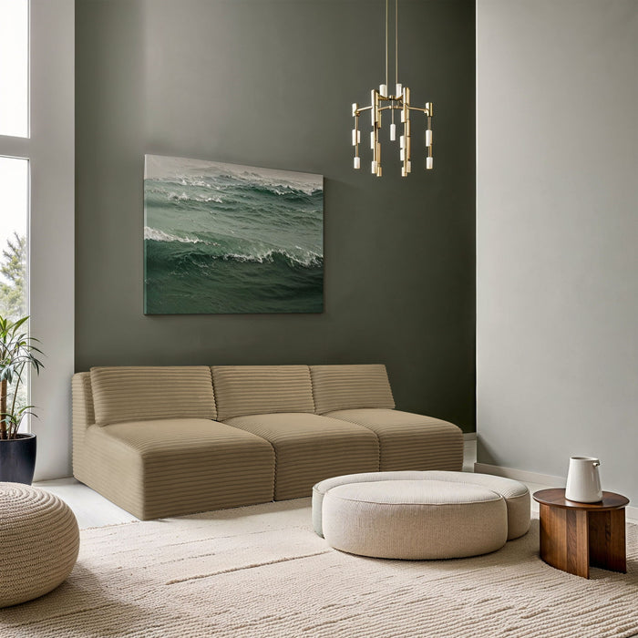 Shaggy - 3 Seat Modular Armless Sofa - Simple Home Plus