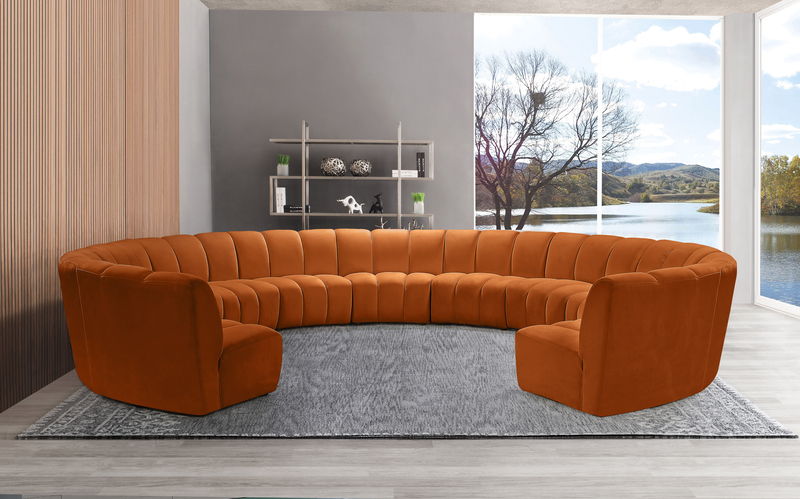 Infinity - 11 Piece Velvet Modular Sectional