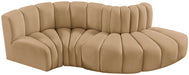 Arc - Velvet 4 Piece L-Shaped Modular Sofa - Simple Home Plus