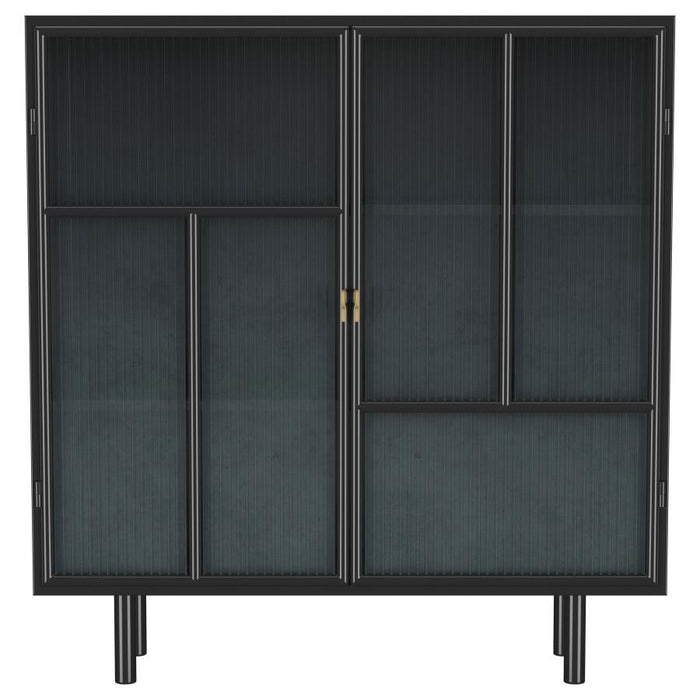 Dalia - 2 Door Accent Storage Cabinet With Shelving - Black - Simple Home Plus
