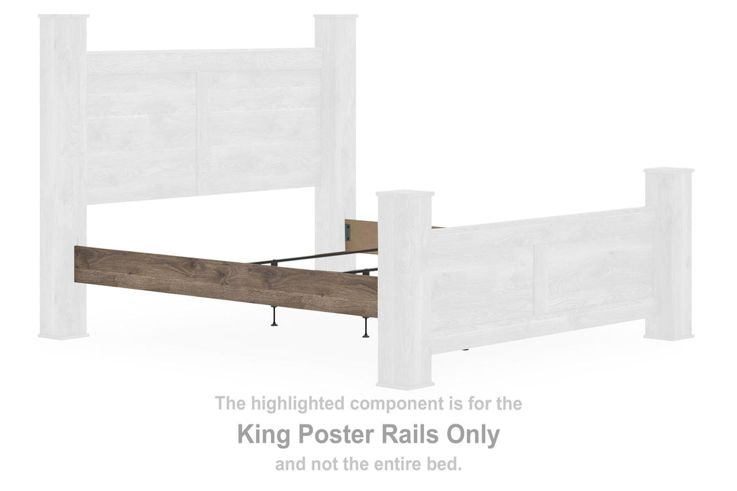 Rusticott - King Poster Rails - Brown - Simple Home Plus