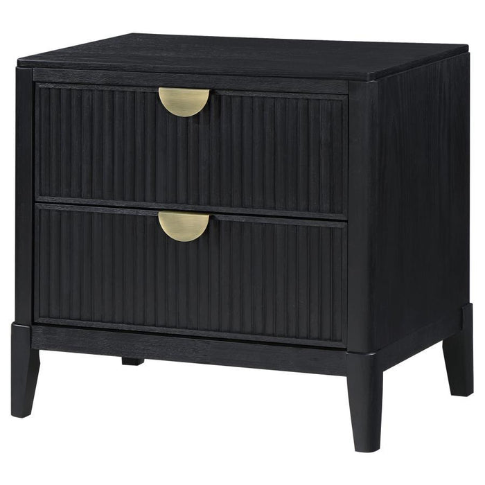 Brookmead - 2-Drawer Nightstand - Black - Simple Home Plus
