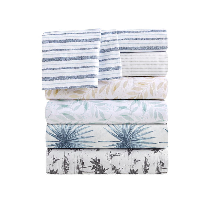 200 Thread Count Printed Cotton - Queen Sheet Set - Gray Stripe - Simple Home Plus