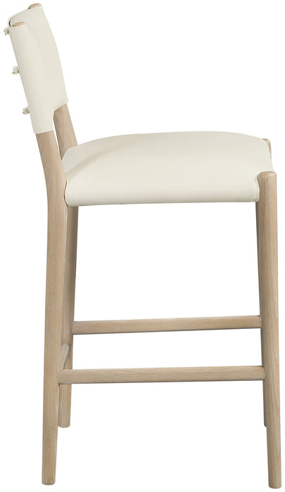 Andie - Vegan Leather Upholstered Counter Stool - Natural Base - Simple Home Plus