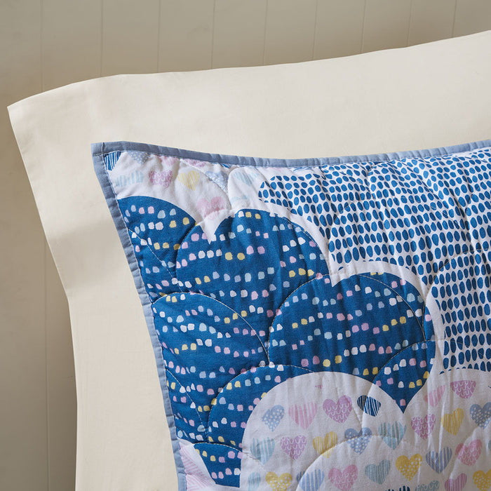 Cloud - Reversible Coverlet Cotton Set - Blue - Simple Home Plus