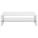 Airell - Rectangular Coffee Table With Shelf - White High Gloss - Simple Home Plus