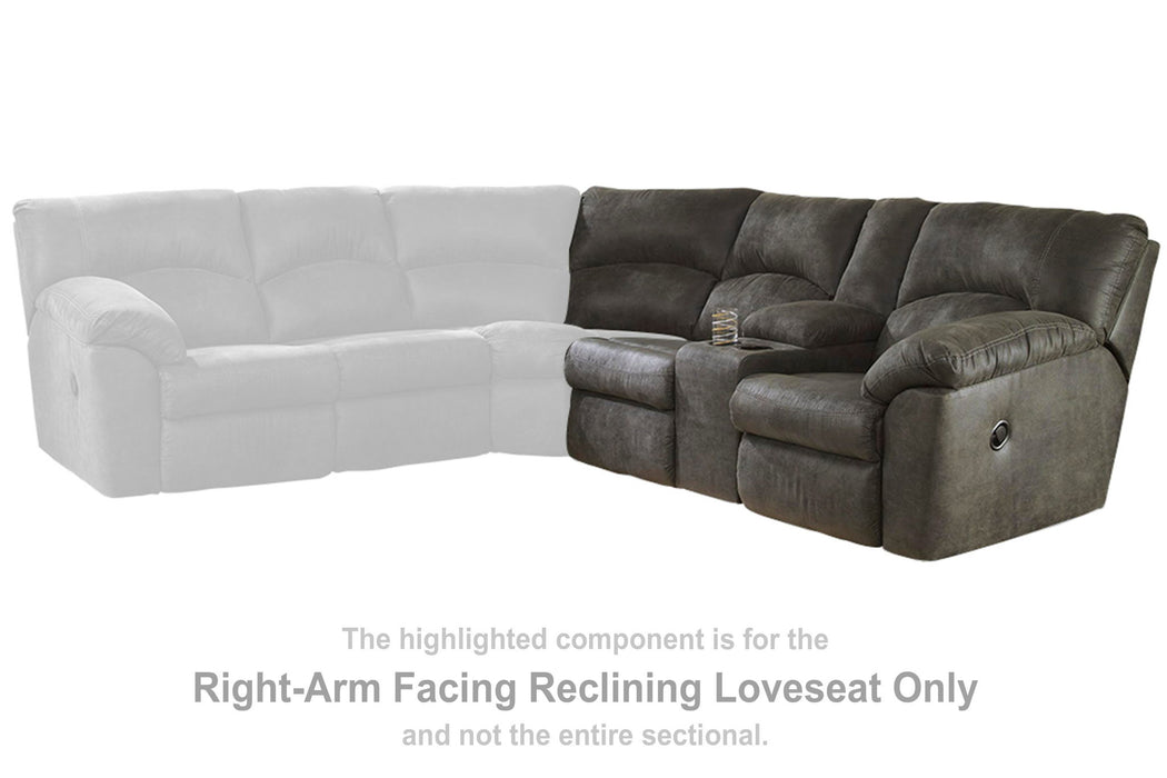 Tambo - RAF REC Loveseat w/Console - Pewter - Simple Home Plus