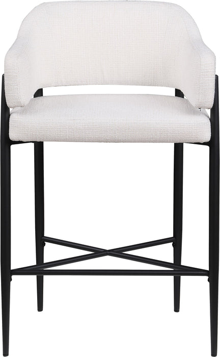 Dame - Fabric Upholstered Counter Stool (Set of 2) - Simple Home Plus
