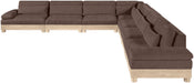 Turin - Chenille Fabric Upholstered Modular Sectional - Brown - Simple Home Plus