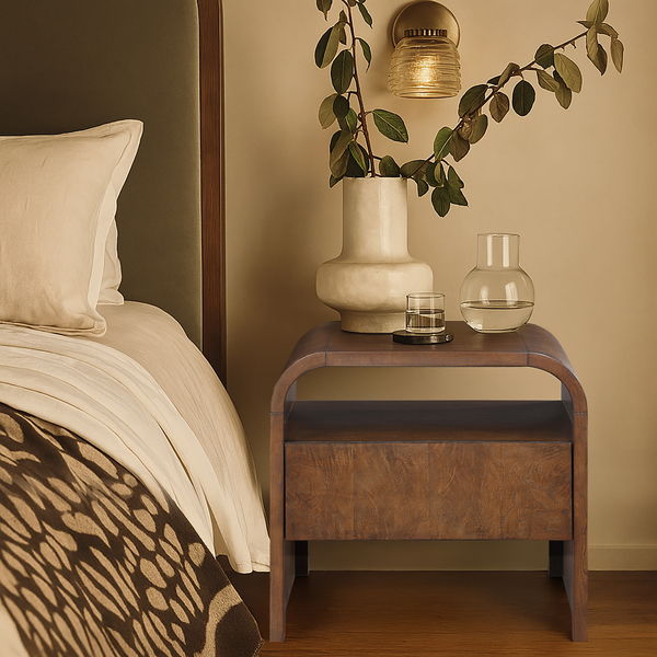 Giada - Solid Wood And Veneer Nightstand