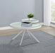 Briggs - Round Marble Printed Glass Top Coffee Table - Simple Home Plus
