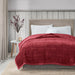 Coleman - Reversible HeiQ Smart Temperature Down Alternative Blanket - Burgundy - Simple Home Plus
