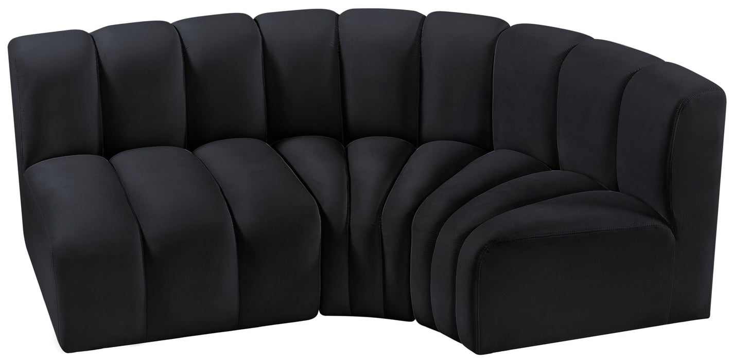 Arc - Velvet 3 Piece Sofa - Simple Home Plus