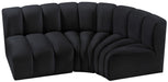 Arc - Velvet 3 Piece Sofa - Simple Home Plus