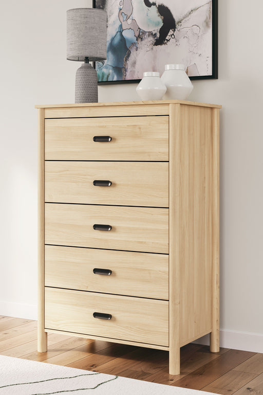 Cabinella - Tan - Five Drawer Chest - Simple Home Plus