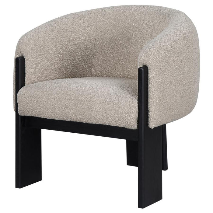 Valdez - Boucle Upholstered Barrel Back Accent Chair - Simple Home Plus