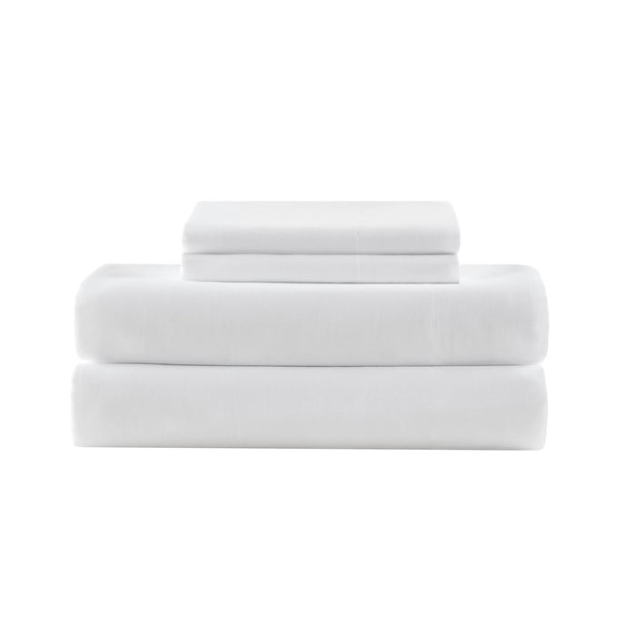 Plain Weave - King Essential Microfiber Sheet Set - Bright White - Simple Home Plus
