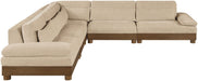 Turin - Chenille Fabric Upholstered Modular Sectional - Beige - Simple Home Plus