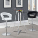 Zanella - Round Glass Top Bistro Bar Table - Chrome - Simple Home Plus