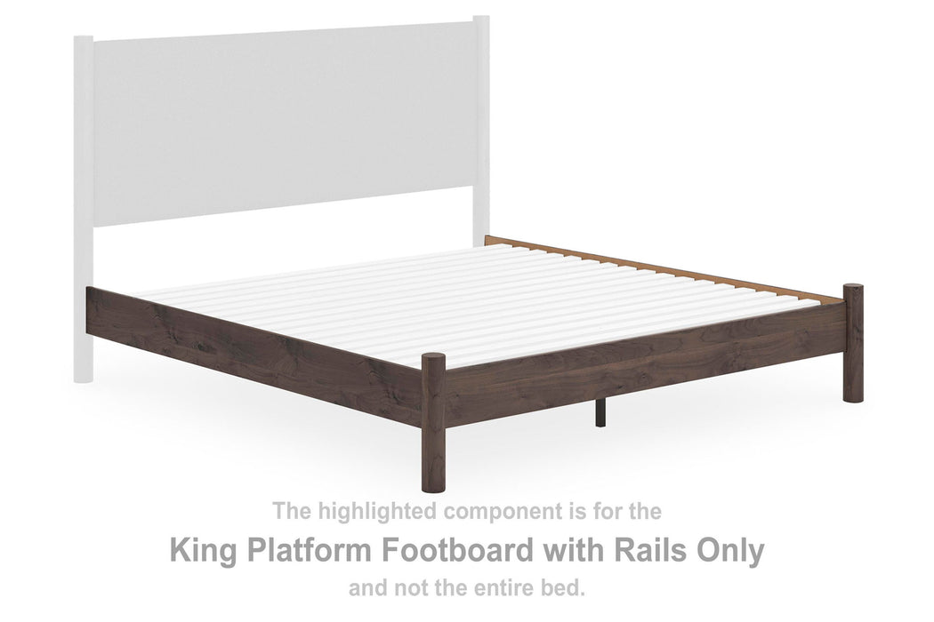 Pamytta - King Platform Footboard/Rails - Brown - Simple Home Plus