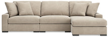 Calden - 3-Piece Sectional With RAF Corner Chaise - Oatmeal - Simple Home Plus