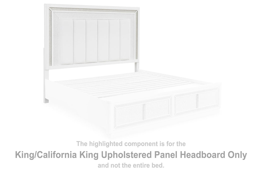Chalanna - King/California King Upholstered Panel Headboard - White - Simple Home Plus