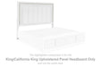 Chalanna - King/California King Upholstered Panel Headboard - White - Simple Home Plus