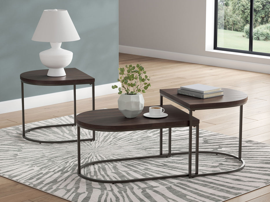Vanmore - Dark Brown - Occasional Table Set (Set of 3) - Simple Home Plus