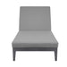 Menorca - Outdoor Patio Adjustable Chaise Lounge Chair In Aluminum With Gray Cushions - Simple Home Plus