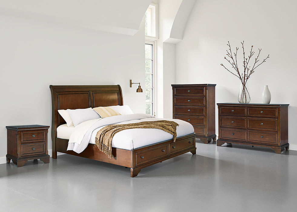 Trellington - Queen Sleigh Storage Bed - Brown - Simple Home Plus