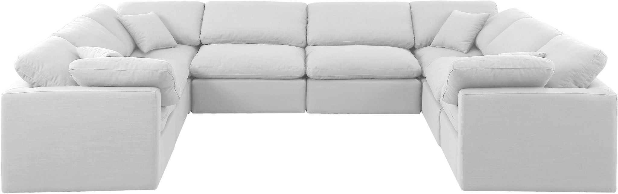 Indulge - Linen 8 Piece Modular Sectional - White - Simple Home Plus
