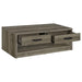 Felix - 2-Drawer Engineered Wood Coffee Table - Gray Driftwood - Simple Home Plus