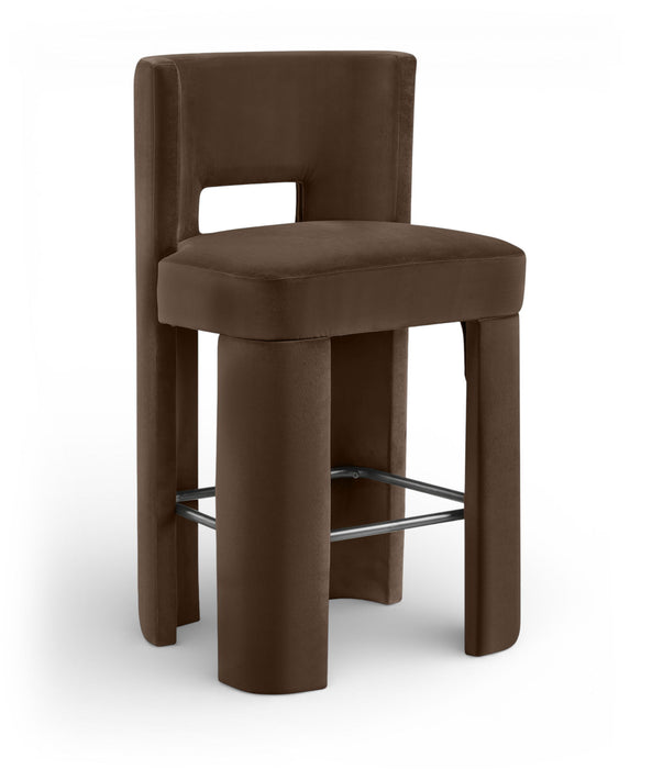 Zuno - Velvet Performance Fabric Upholstered Bar Stool (Set of 2) - Simple Home Plus