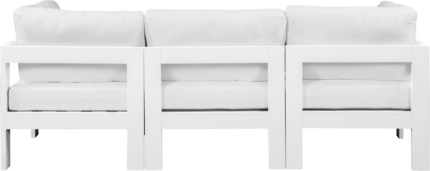 Nizuc - Outdoor Patio 3 Seat Modular Sofa With White Frame - Simple Home Plus