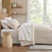 Logan - Full Striped Comforter Set - Neutral - Simple Home Plus