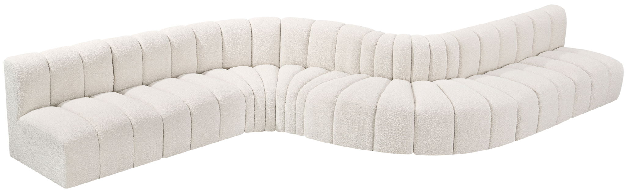 Arc - Boucle Fabric 8 Piece Curved Modular Sofa - Simple Home Plus