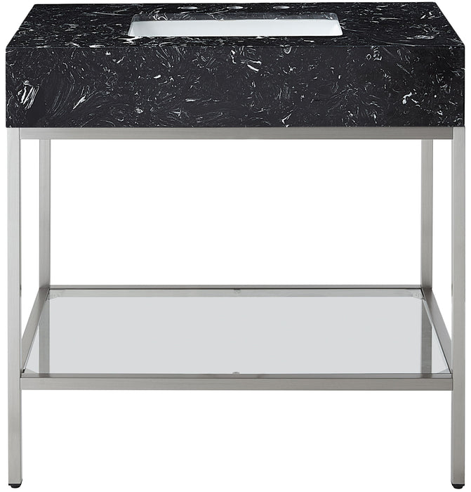 Marmo - Engineered Marble Bathroom Vanity With Chrome Base - Simple Home Plus